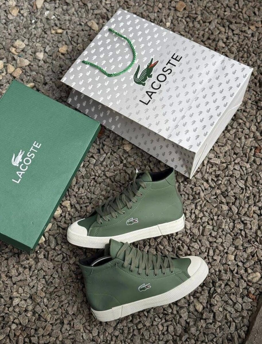 Baskets montantes Lacoste vertes