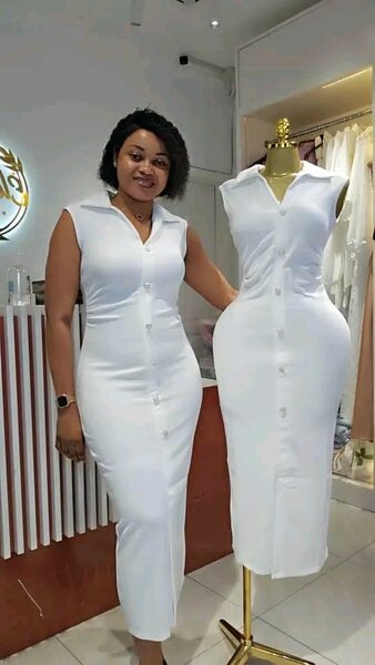 Robe chemise élégante femme
