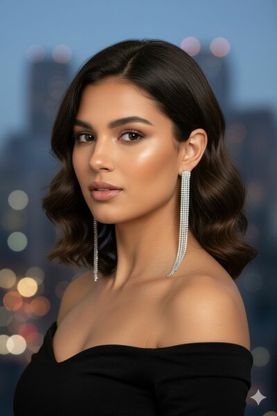 Joli Boucle d'oreille pendante