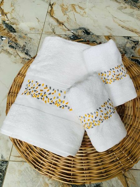 Serviettes décoratives en coton doux