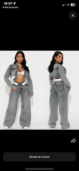 Ensemble denim tendance