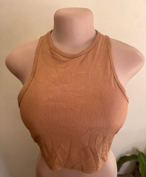 Top court côtelé femme