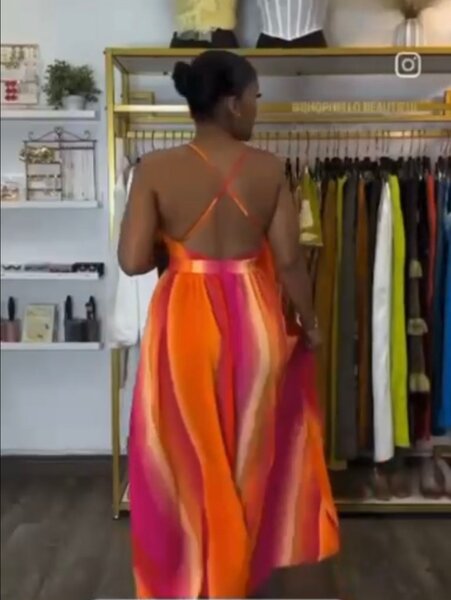 Robe Maxi Multicolore Été Femme