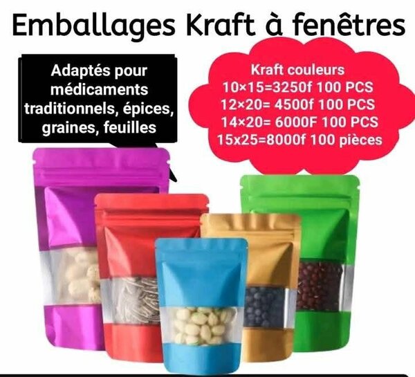 Sachets Kraft avec Fenêtres