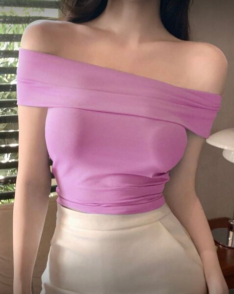 Top bandeau rose élégant