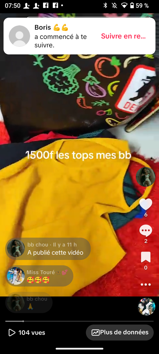 Tops tendance en coton