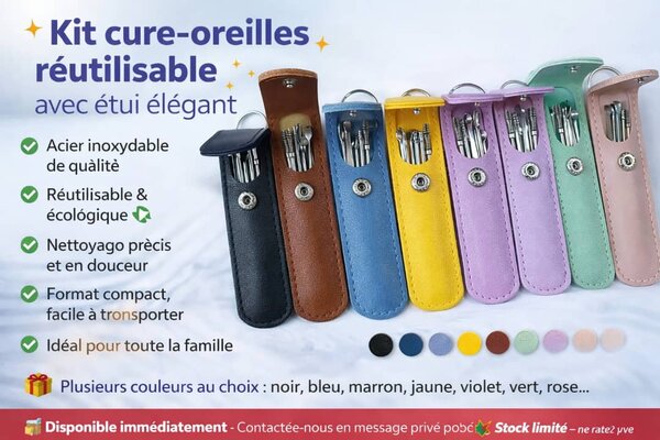Kit cure-oreilles inox
