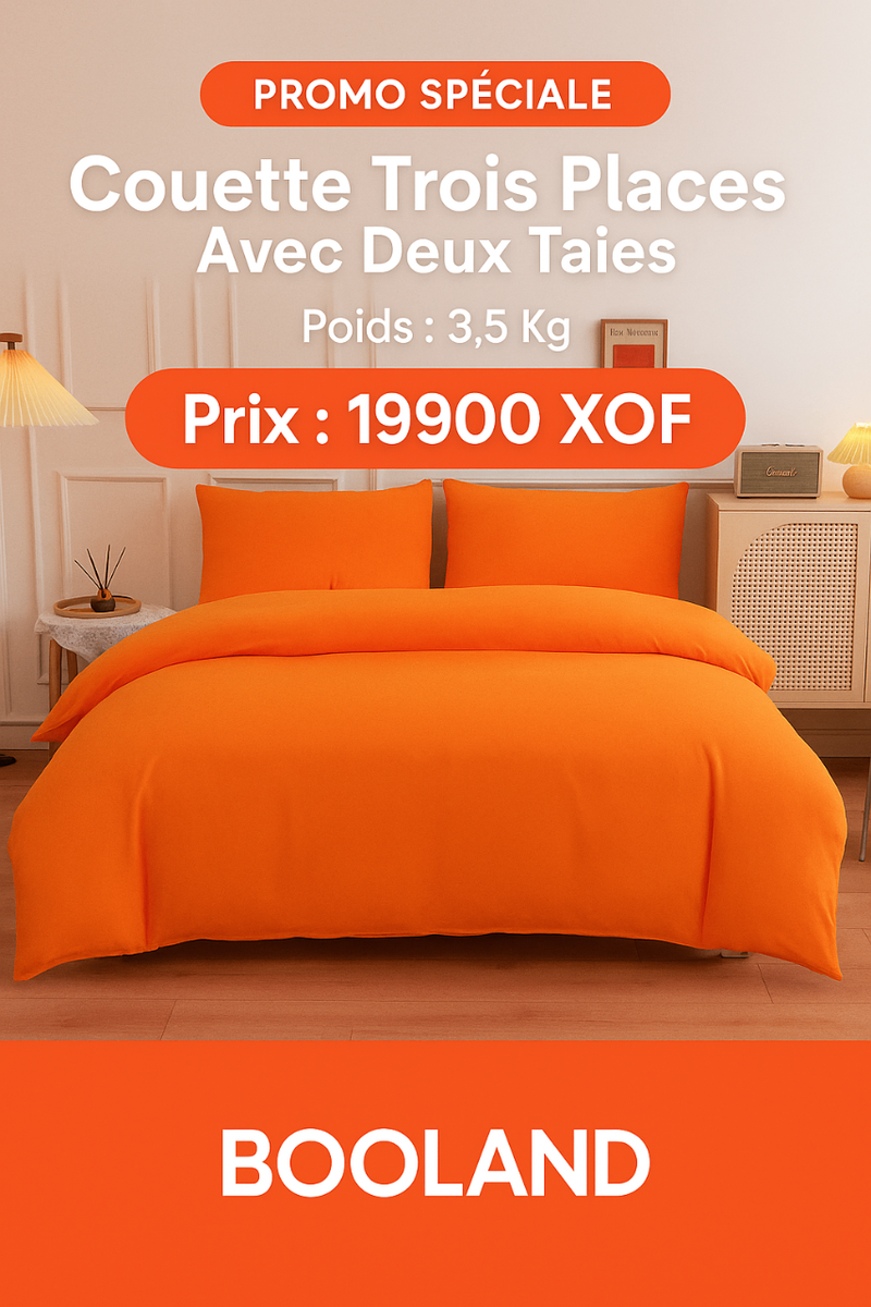 Couette 3 Places + 2 Taies