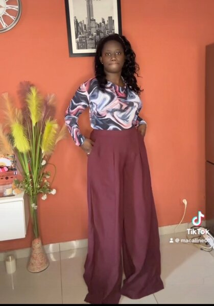 Pantalon large élégant femme