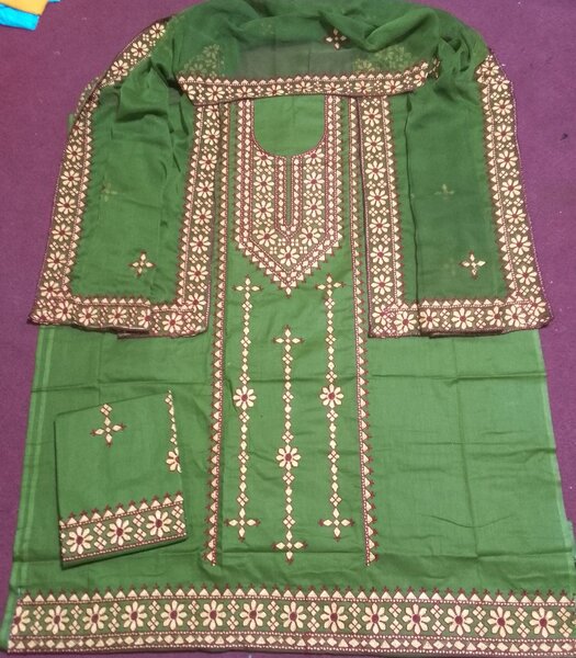 Cotton lawn 4side dupatta