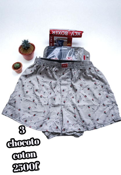 Lot de 3 boxers en coton