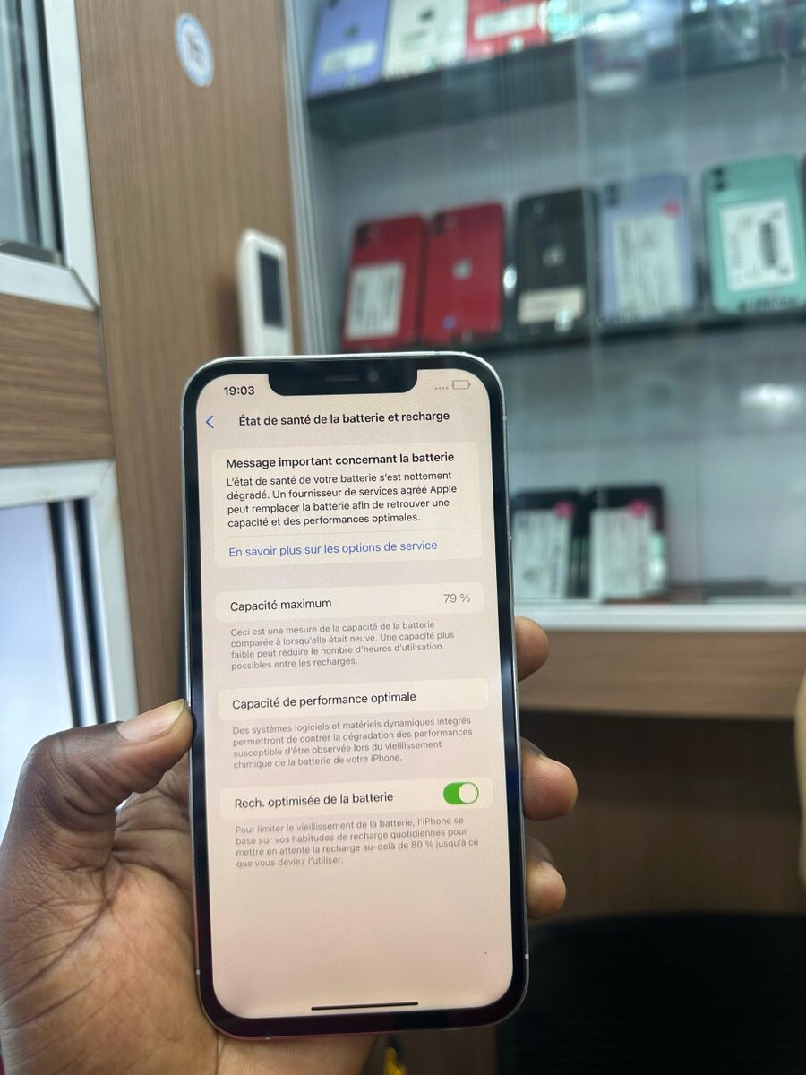 12 pro max 128giga écran chang