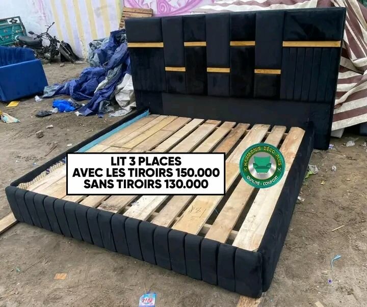 Lit Double avec Rangement