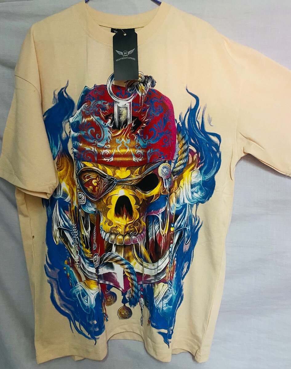 T-shirt homme crâne artistique