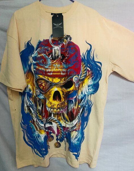 T-shirt homme crâne artistique