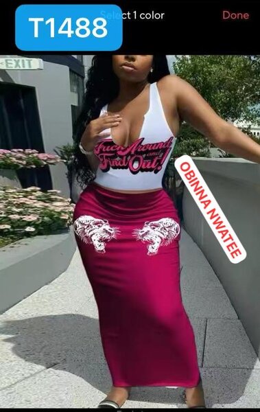 Robe longue graphique tendance