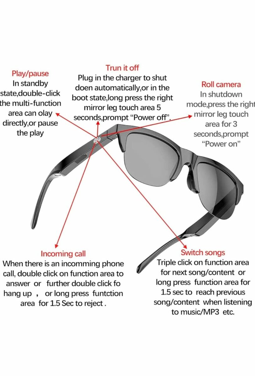 Bluetooth Audio Glasses. Glasses wireless headset.