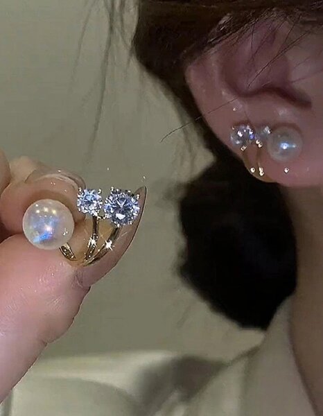 Earings, silver necklaces