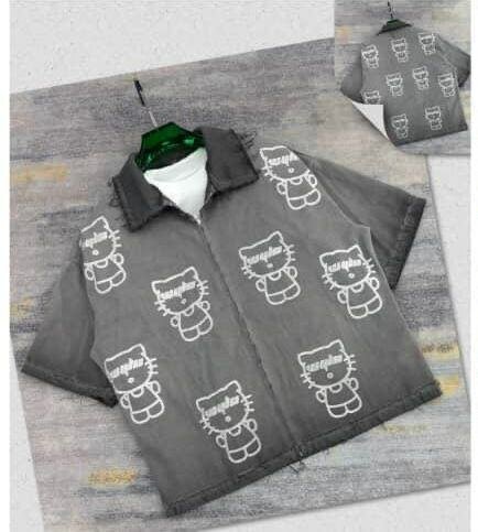 Veste décontractée motif chat pour femmes