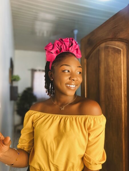 Scrunchie Headpiece fuchsia