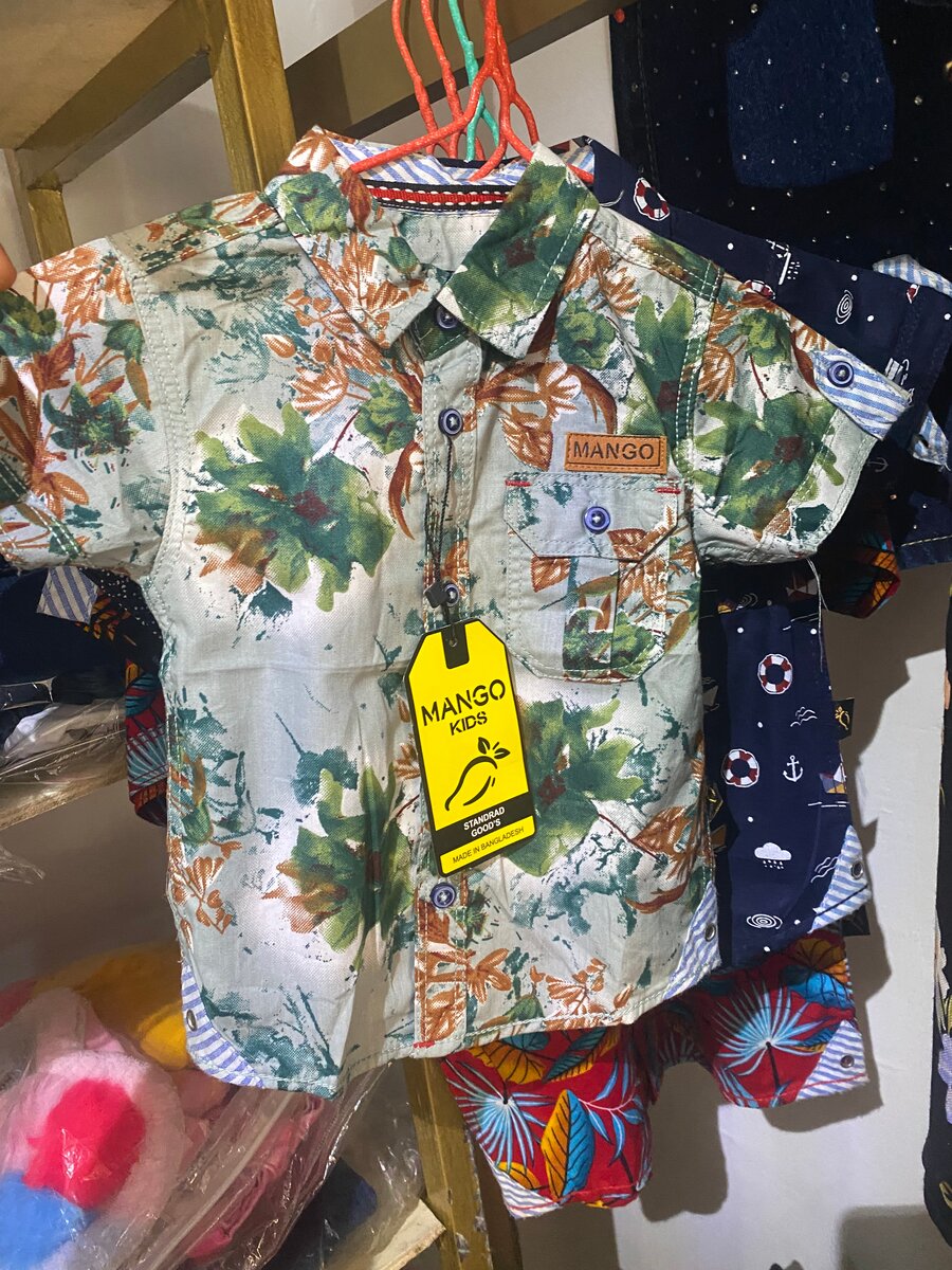 Boy's Floral Short Sleeve Shirt