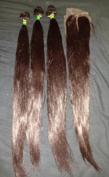 Extensions cheveux lisses brun