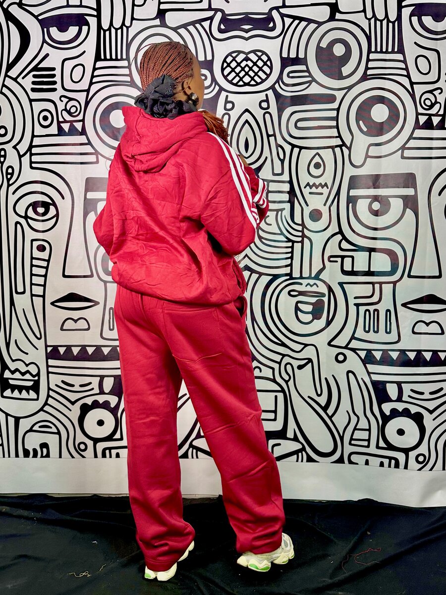 Red Tracksuit Set