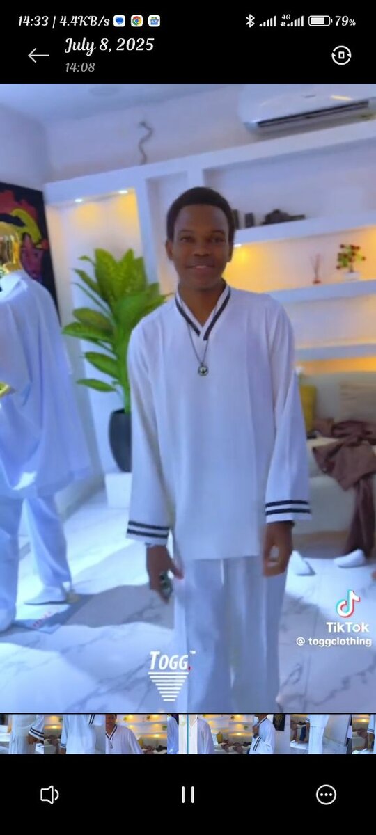 Men's White Kaftan Set