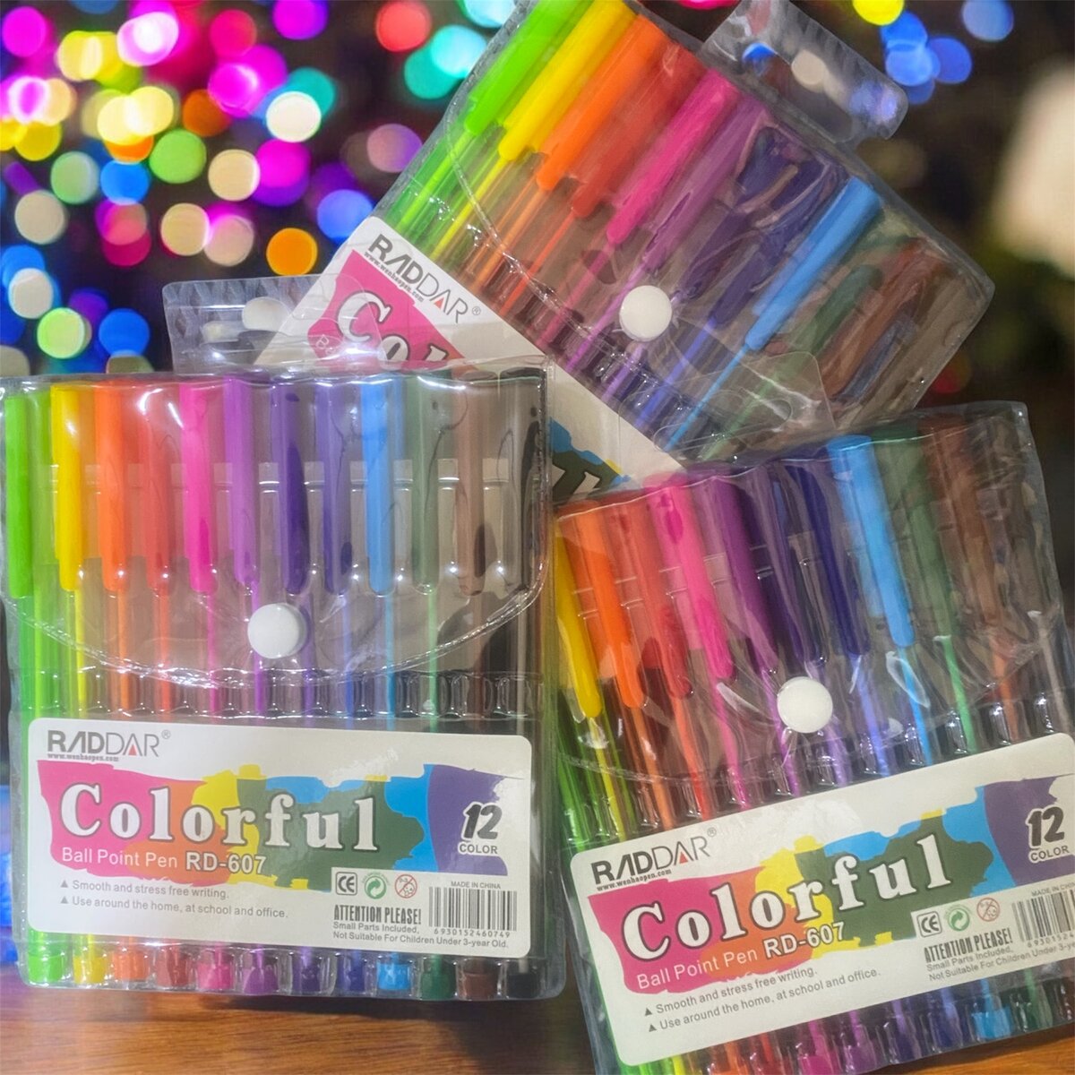 Stylos à Bille Colorés 12 unités