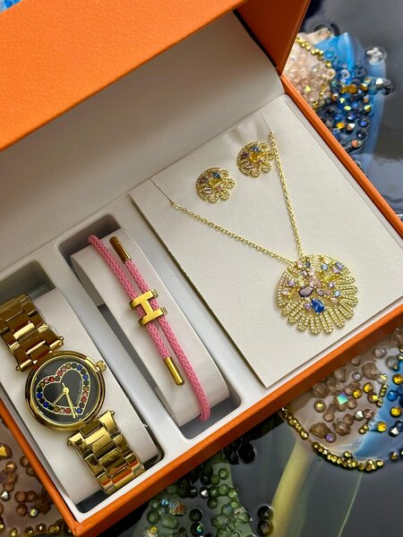 Ensemble Bijoux Luxe Doré