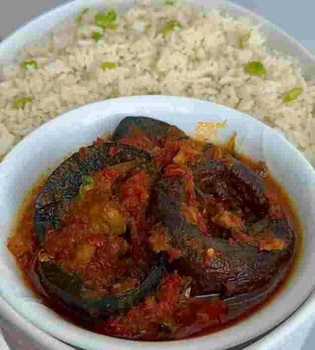 White rice and stew