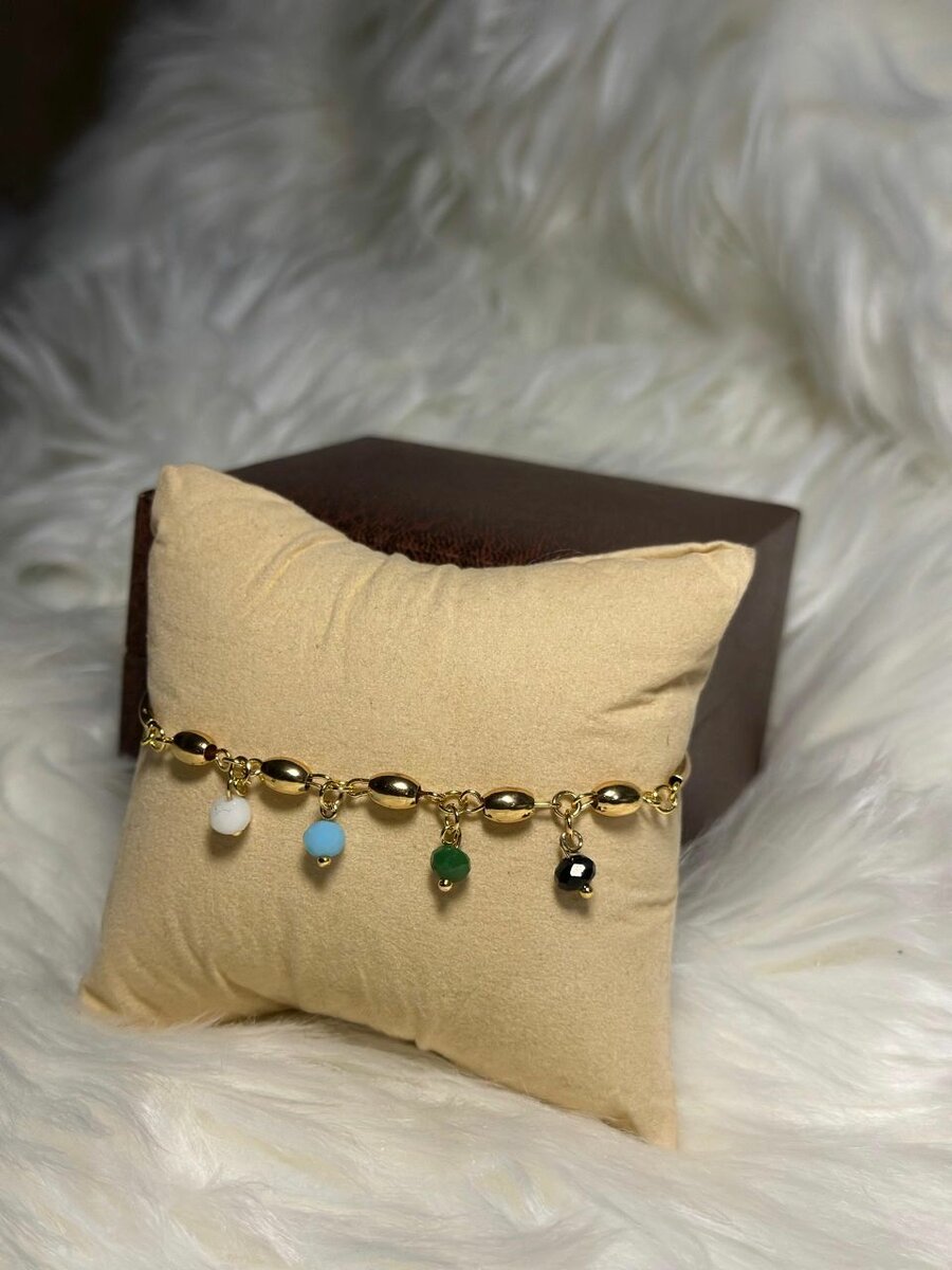 Bracelets élégants en perles dorées