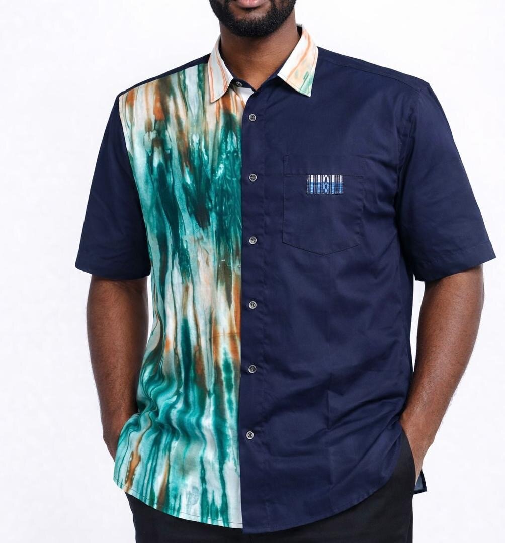 Chemise Homme Bicolore Élégante