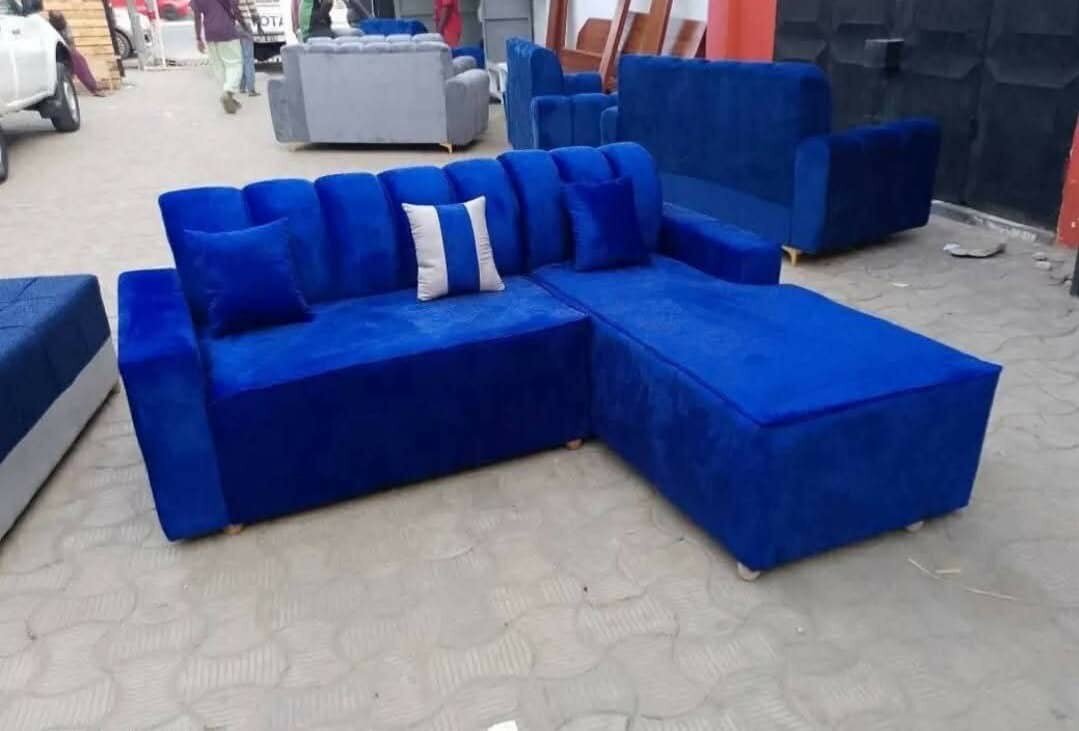 Canapé d'angle bleu