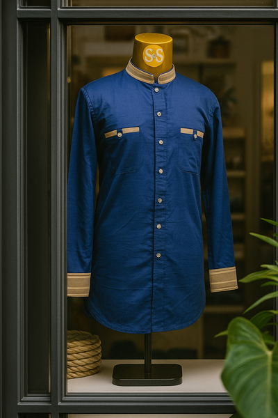 Chemise à col Mao élégante