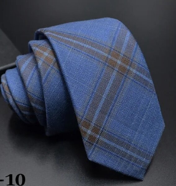 Polyester + Rayon Ties blue