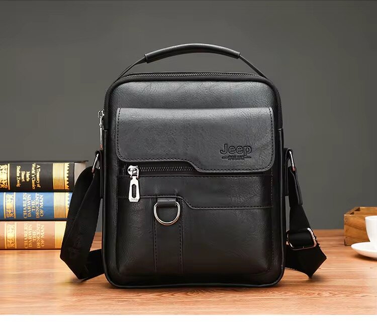 Sacoche en cuir Jeep homme