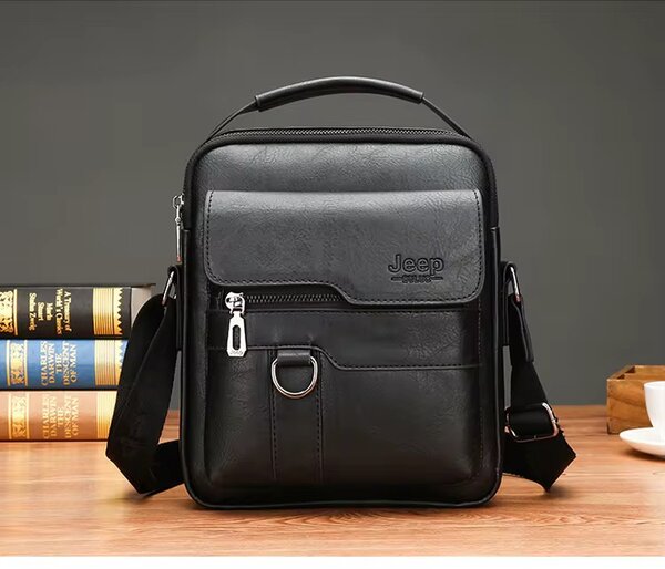 Sacoche en cuir Jeep homme