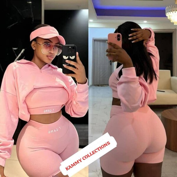 Ensemble survêtement rose femme