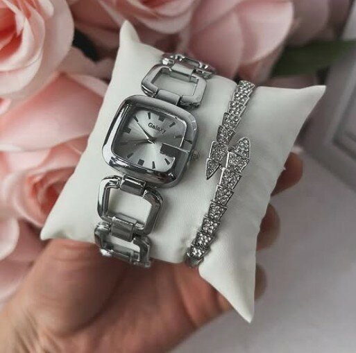 Комплект часы+браслет