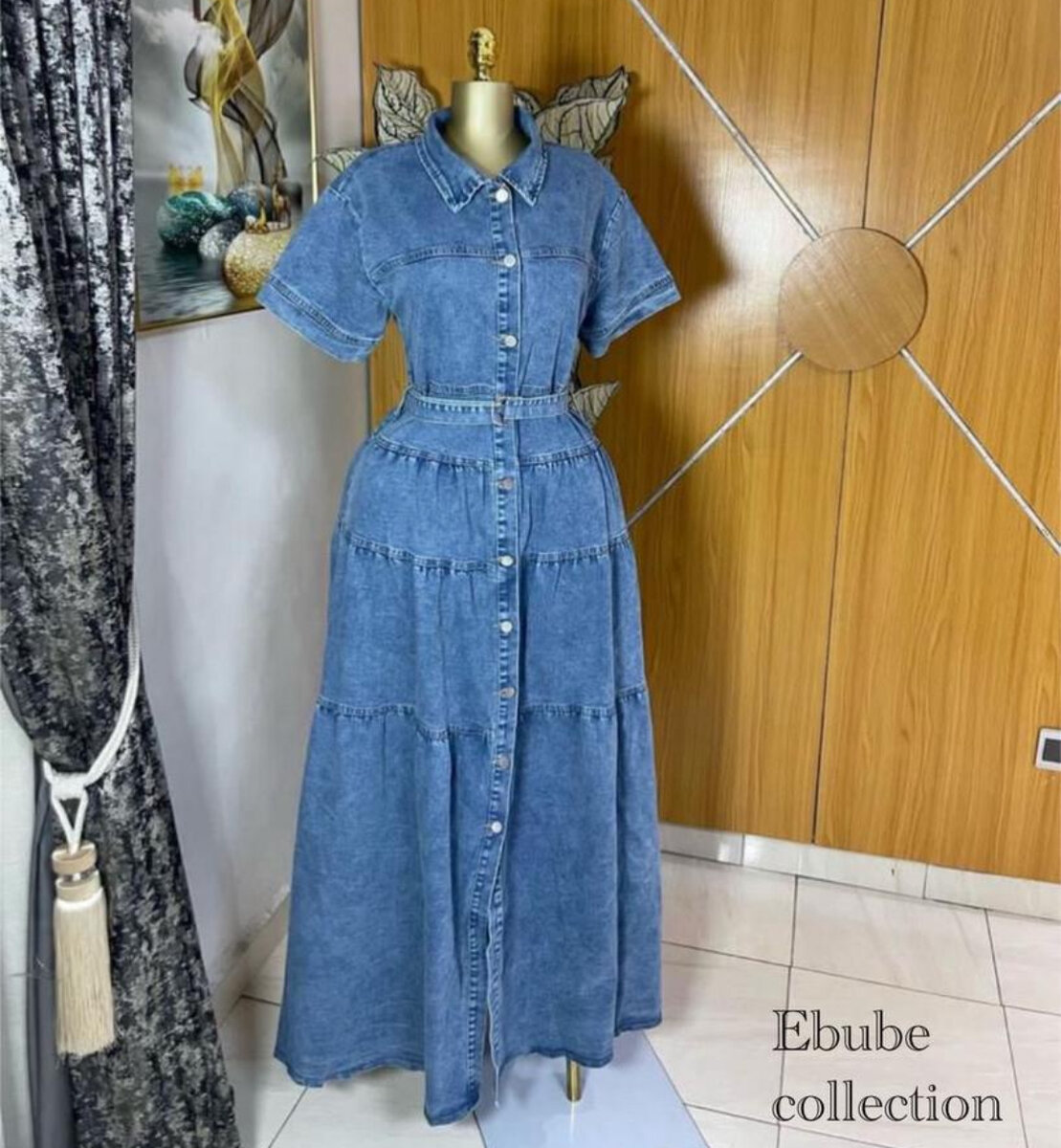 Robe longue en jean élégante