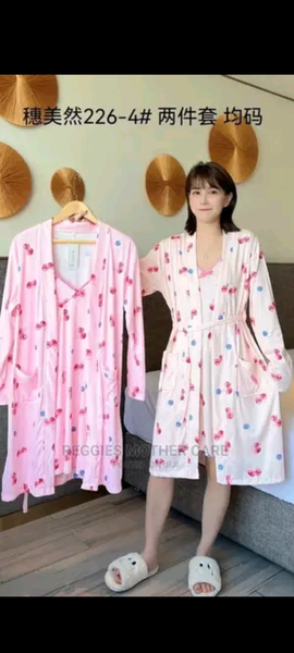 Night gown with morning coat