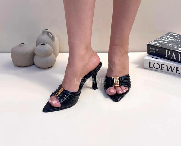 Escarpins Mules Noires Élégantes