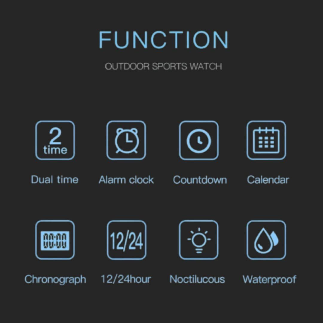 SKMEI 1251 - montre de sport étanche multifonctions