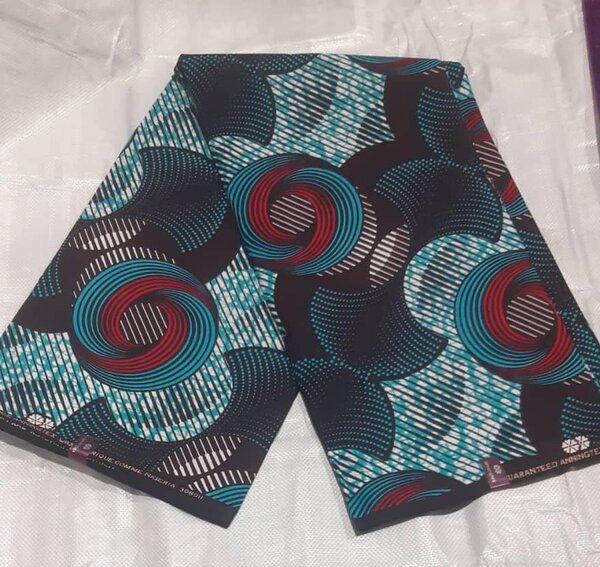 Original Cotton Wax Chitenge Fabric with 6 Yard Print