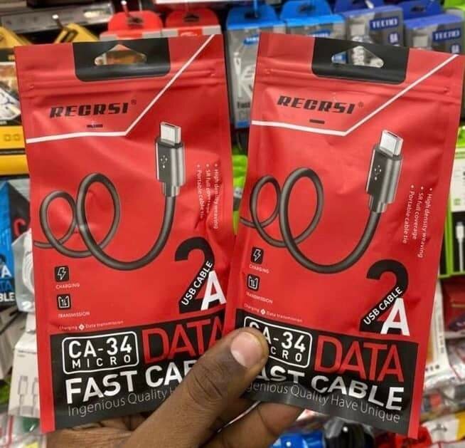 Fast iphone, type C and flat pin charging cables