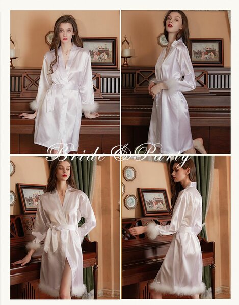 Bridal robes and slippers