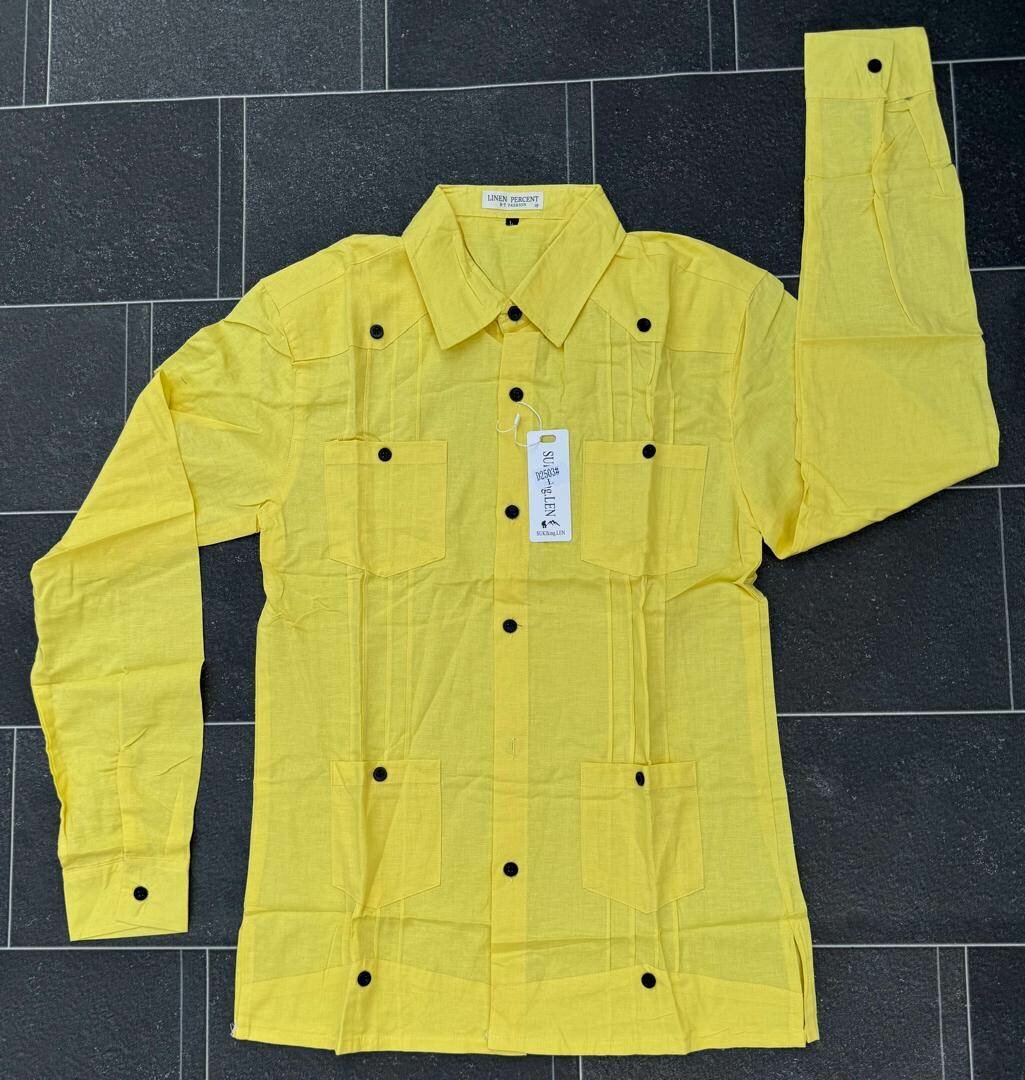 Chemise Jaune Élégante Homme