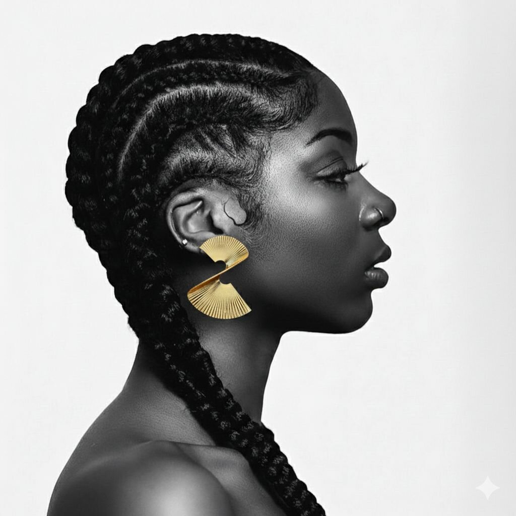 Boucles d'oreilles spirale dorée