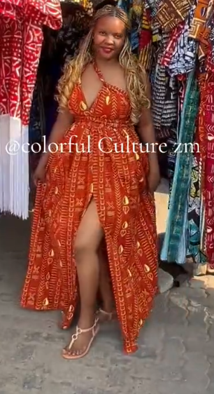 Women's  long dress with print